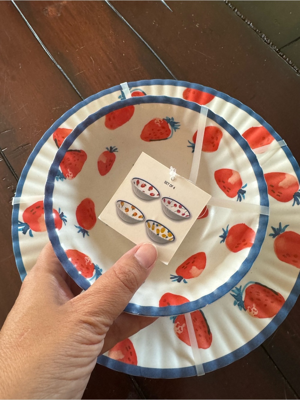 Fruit Salad Print Melamine Bowl & Plate Set - New With Tags - Picture 5 of 9